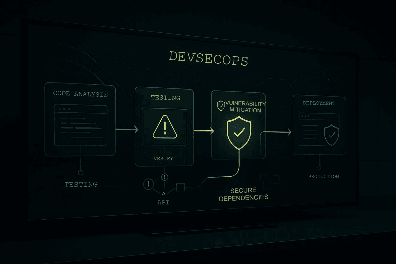 Imagem institucional da Altamnis representando segurança em aplicações, DevSecOps, análise de código, testes de segurança e proteção antes da produção